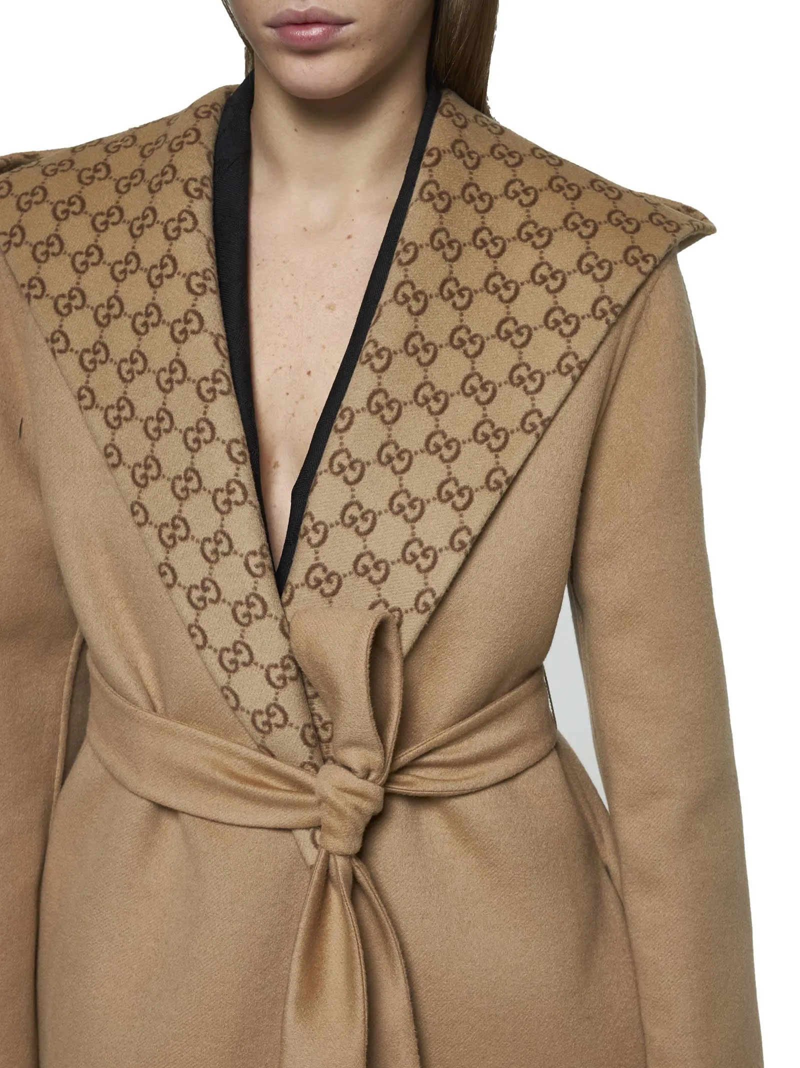 Reversible GG Wool-Blend and Silk Coat sold by Lord & Taylor product image thumbnail 4