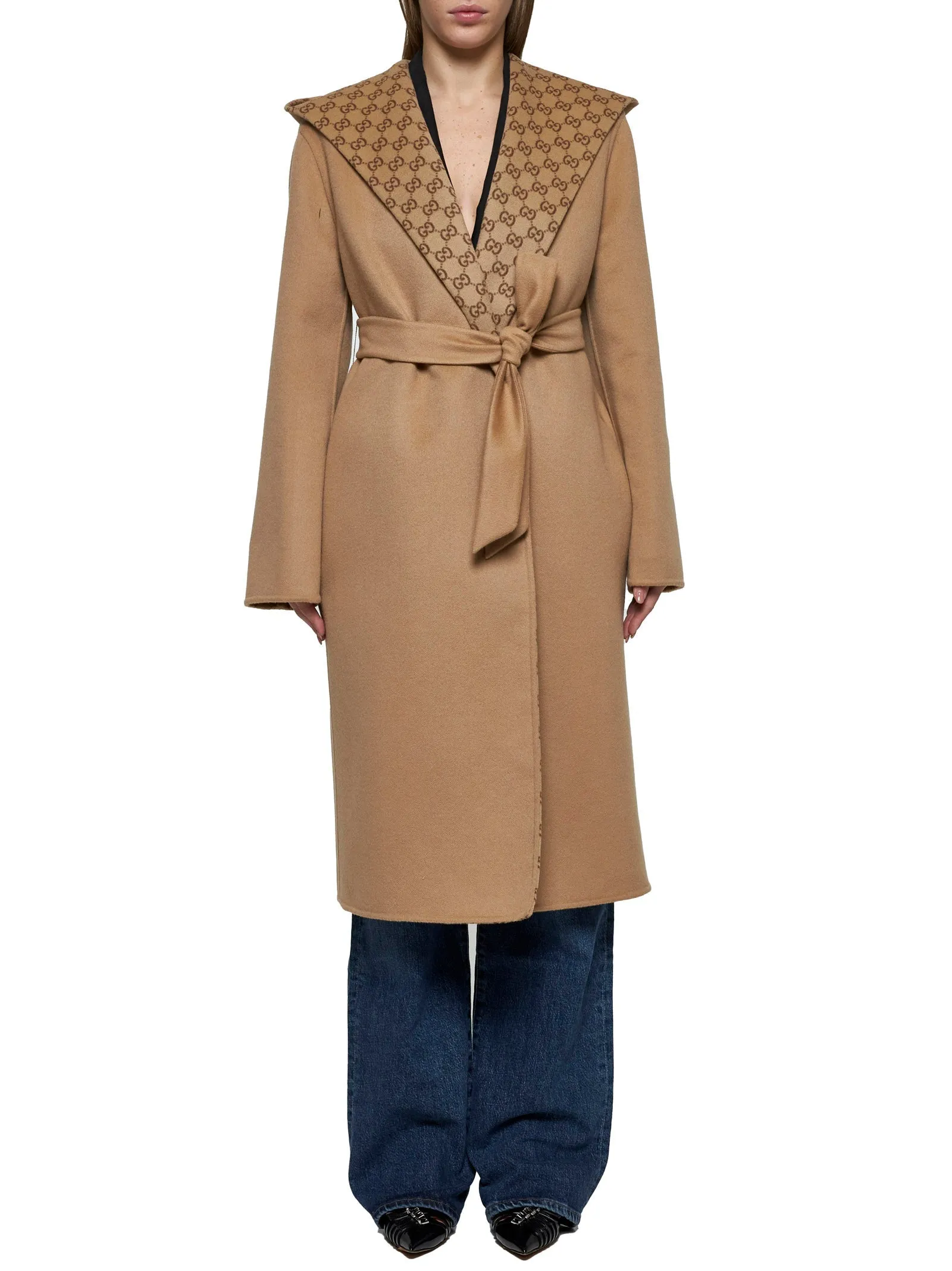 Reversible GG Wool-Blend and Silk Coat sold by Lord & Taylor product image thumbnail 2