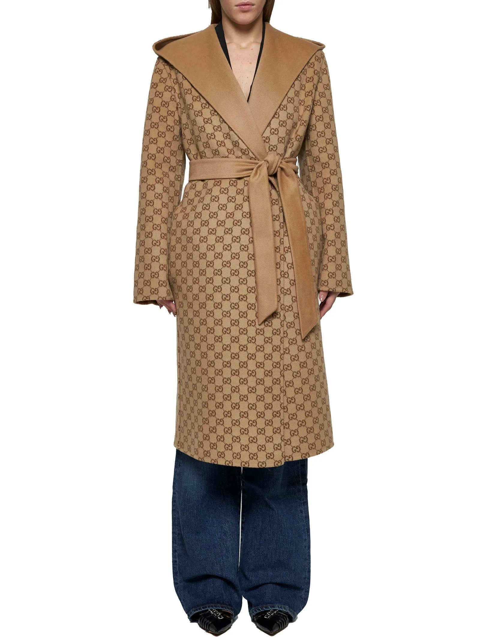 Reversible GG Wool-Blend and Silk Coat sold by Lord & Taylor product image thumbnail 5