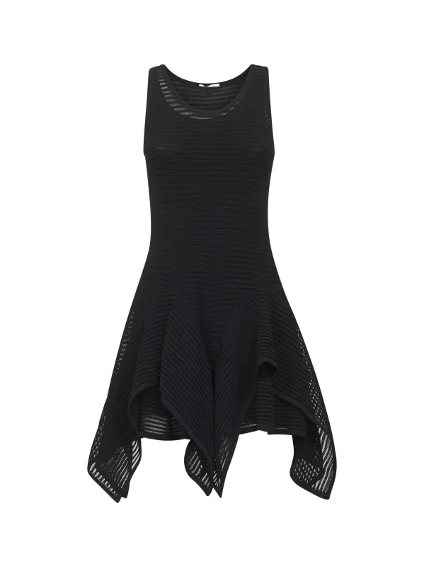 Black Knit Ruffle Mini Dress sold by Lord & Taylor