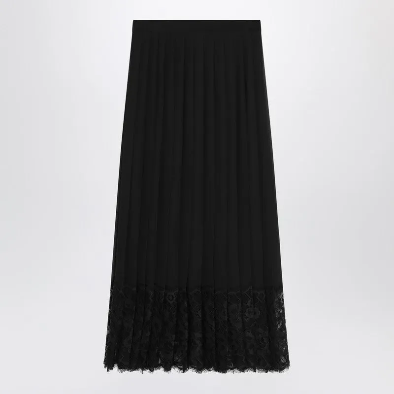 Dolce & Gabbana Dolce&Gabbana Gonna midi in chiffon and black lace sold by Lord & Taylor