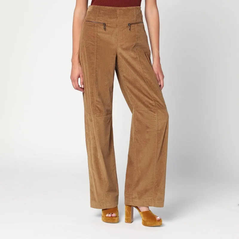 ETRO Brown velvet palazzo pants sold by Lord & Taylor