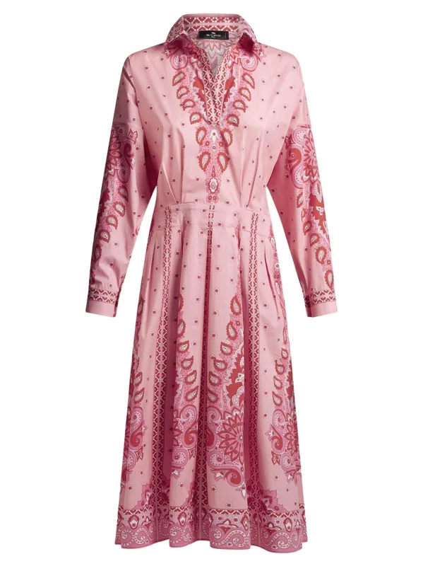 Etro Midi Dress in Pink sold by Lord & Taylor