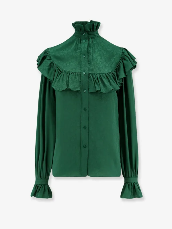 Certified Silk Shirt in Green sold by Lord & Taylor