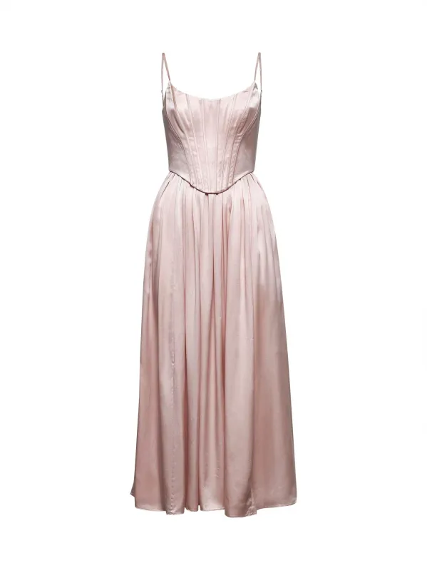 Zimmermann Light Pink Corset Midi Dress sold by Lord & Taylor