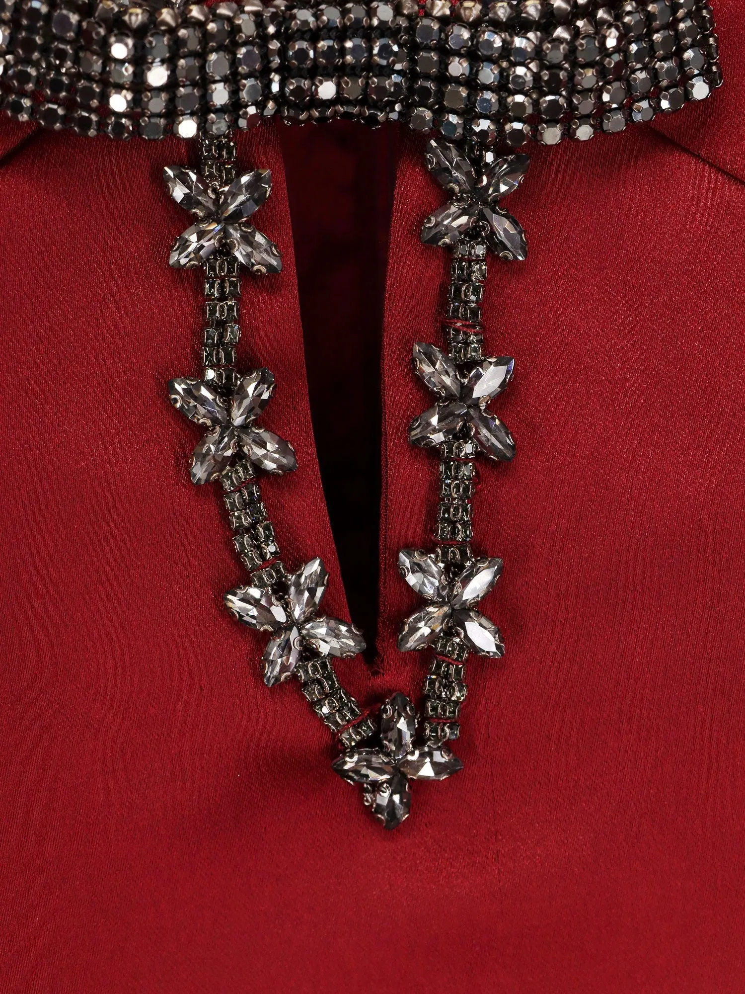 Satin mini dress with jewel details sold by Lord & Taylor product image thumbnail 4