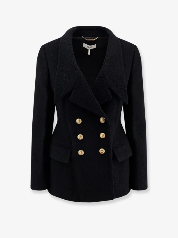 Double-Breasted Virgin Wool Blend Blazer sold by Lord & Taylor