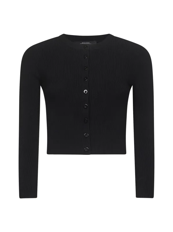 Max Mara Black Crêpe Viscose Cropped Cardigan made by MaxMara