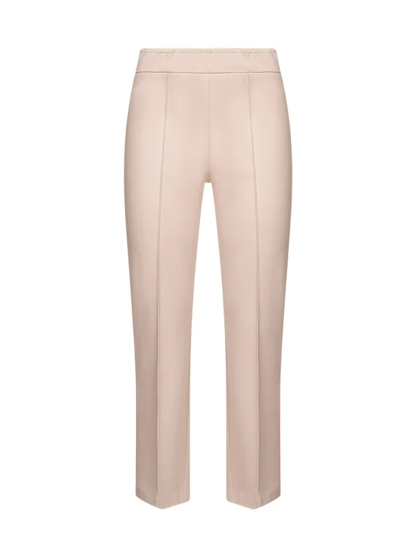 Cream Stretch Jersey Trumpet Trousers sold by Lord & Taylor