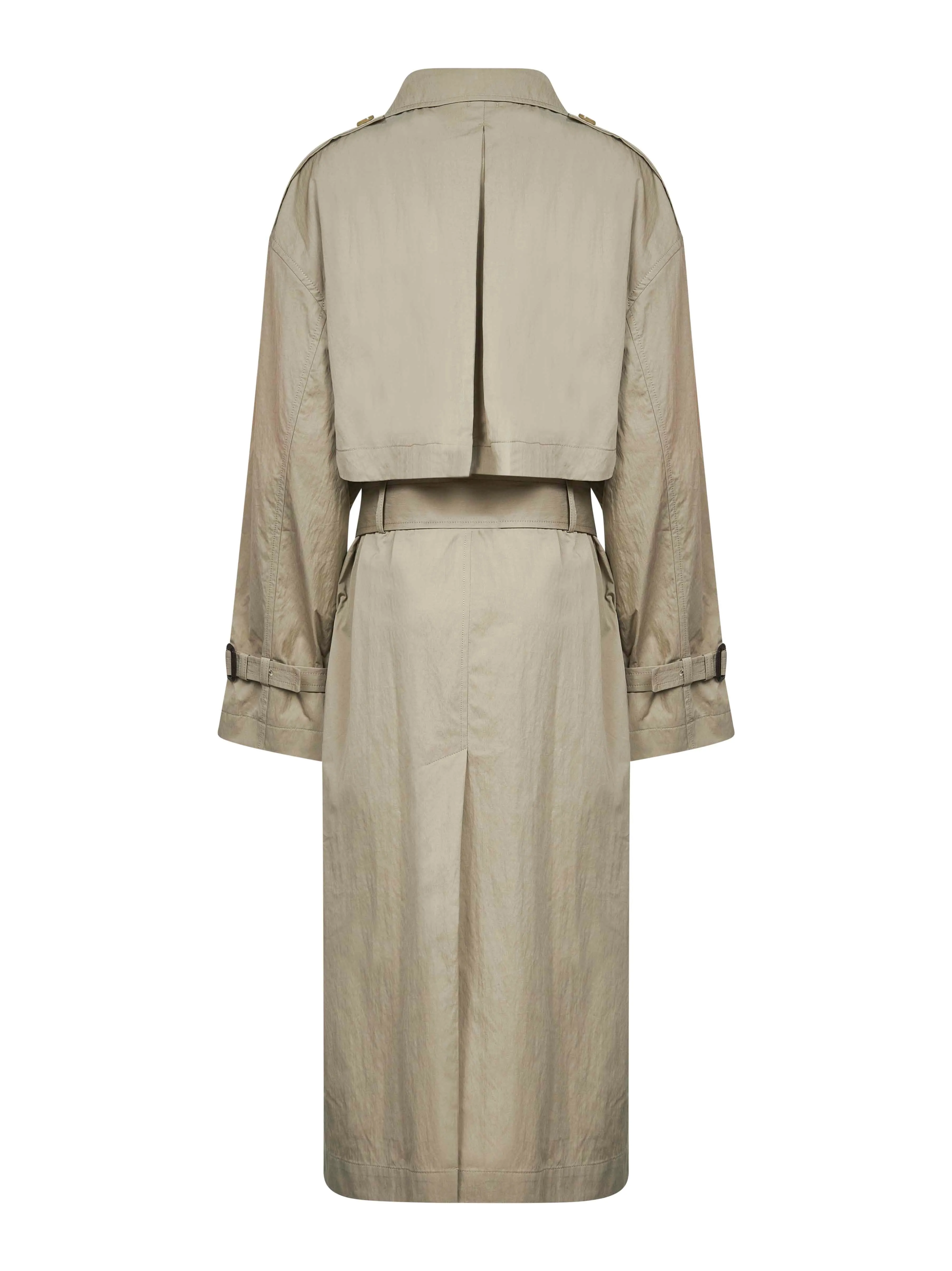 Clay Crisp Cotton Blend Double-Breasted Trench Coat sold by Lord & Taylor product image thumbnail 2