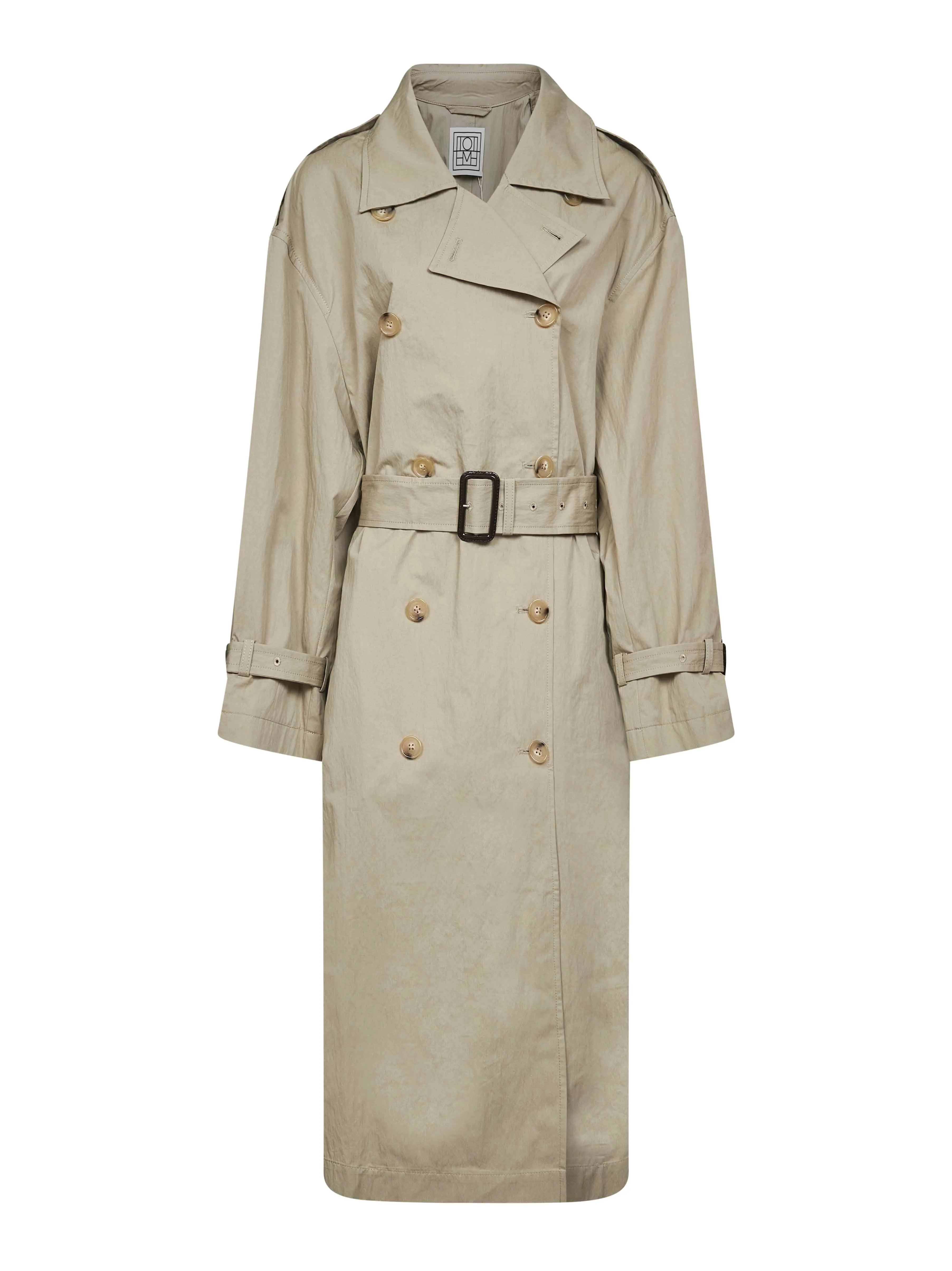 Clay Crisp Cotton Blend Double-Breasted Trench Coat sold by Lord & Taylor