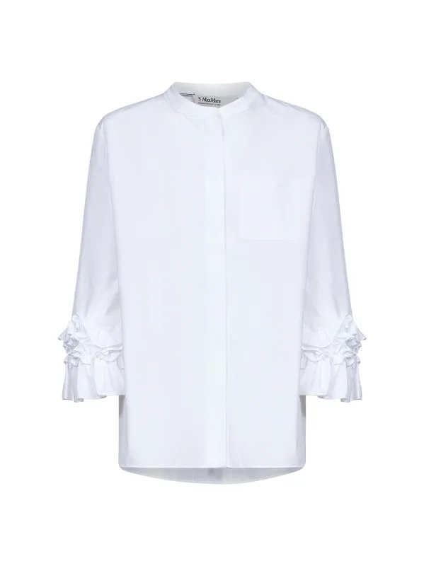 White Washed Poplin Favola Flared Shirt made by MaxMara