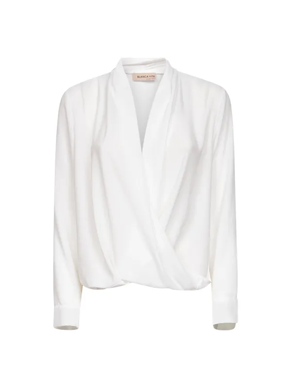 White Georgette Tidus Blouse sold by Lord & Taylor