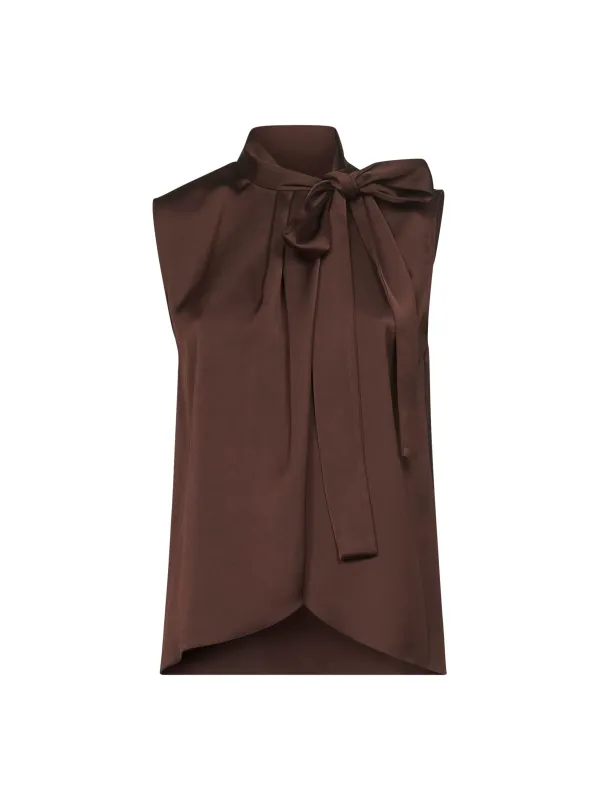 Coffee Satin Topina Top sold by Lord & Taylor