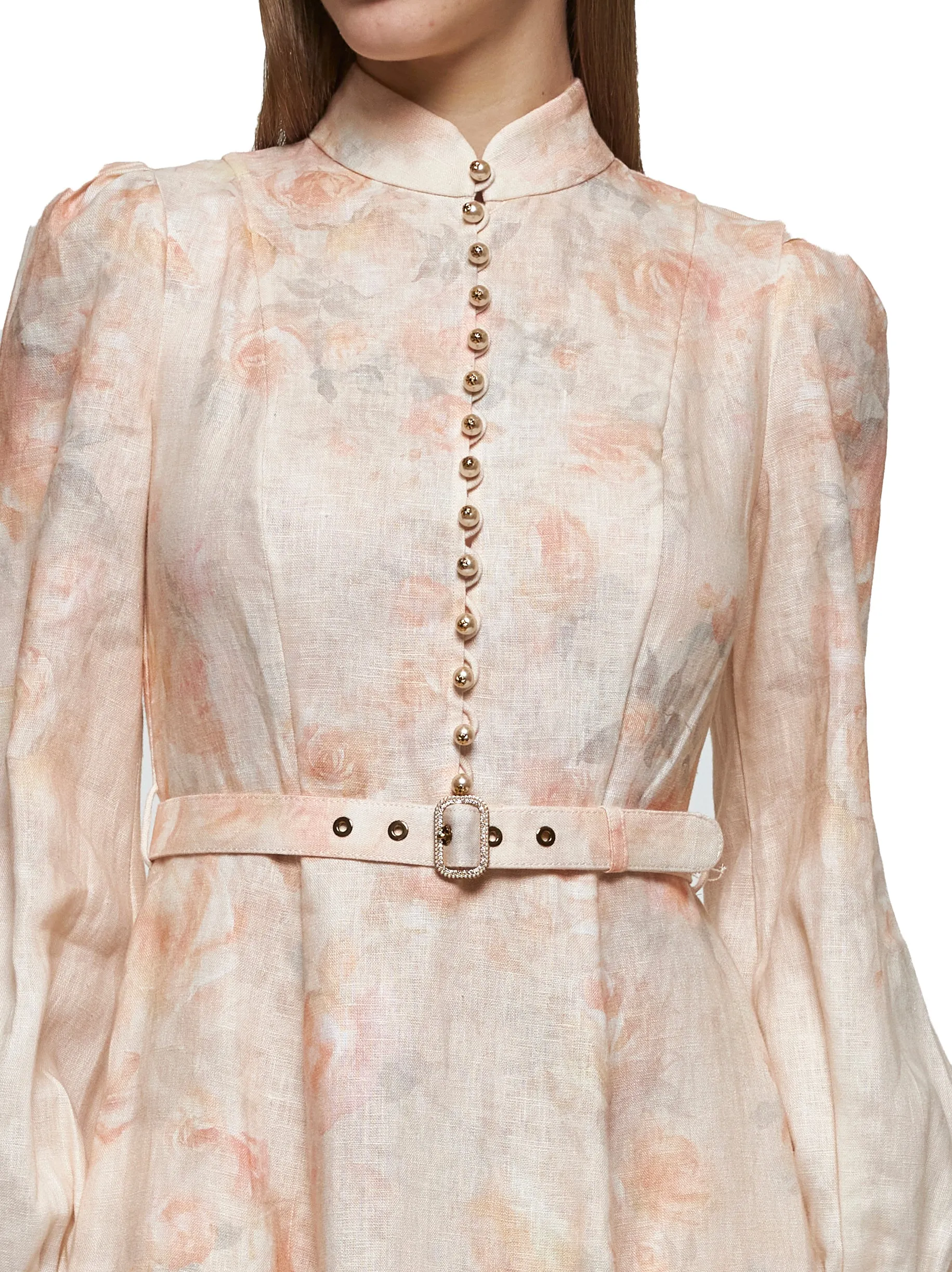 Floral Print Linen Crush Midi Dress sold by Lord & Taylor product image thumbnail 4