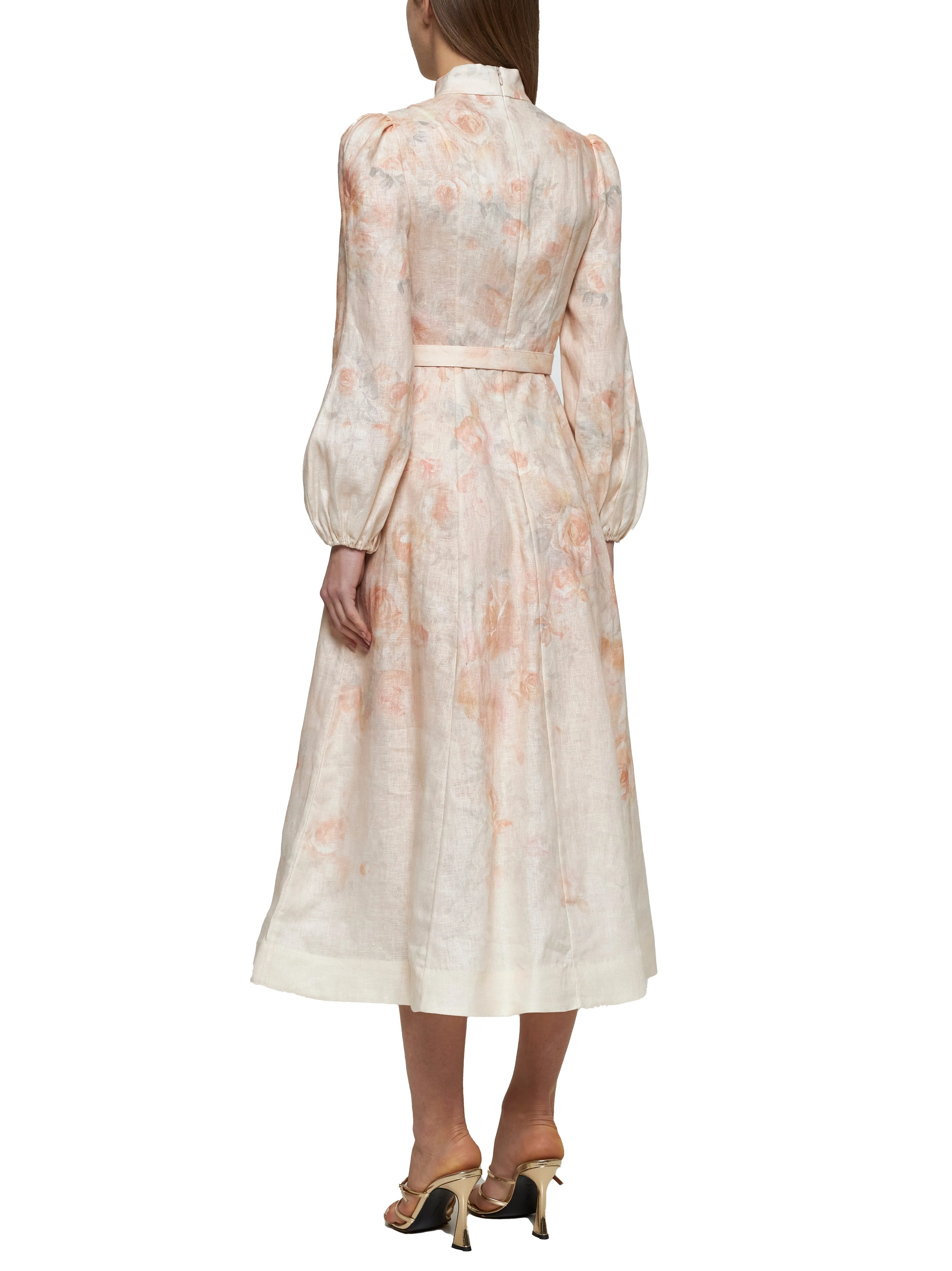 Floral Print Linen Crush Midi Dress sold by Lord & Taylor product image thumbnail 3