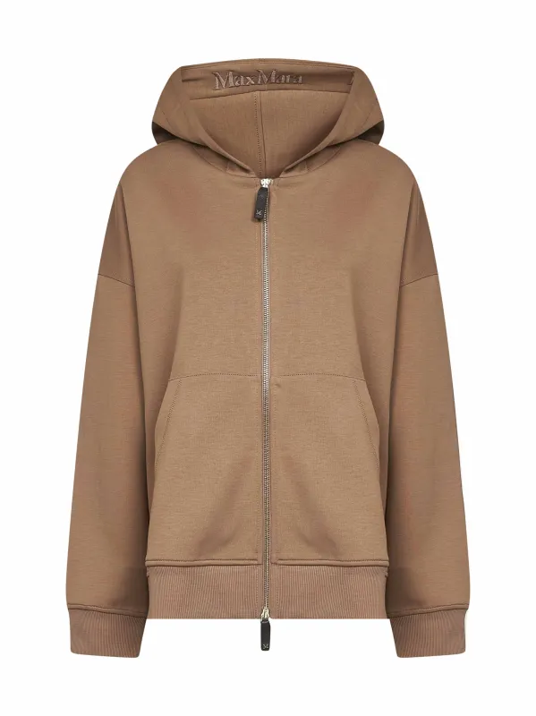 Camel Jersey Zip-Up Hoodie sold by Lord & Taylor