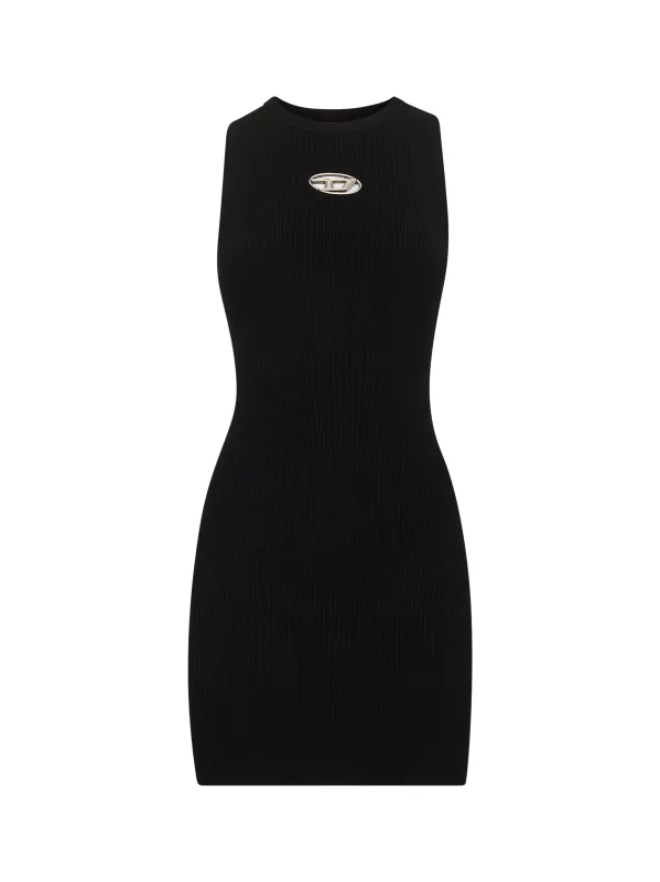 Black Ribbed Stretch Jersey Mini Dress sold by Lord & Taylor