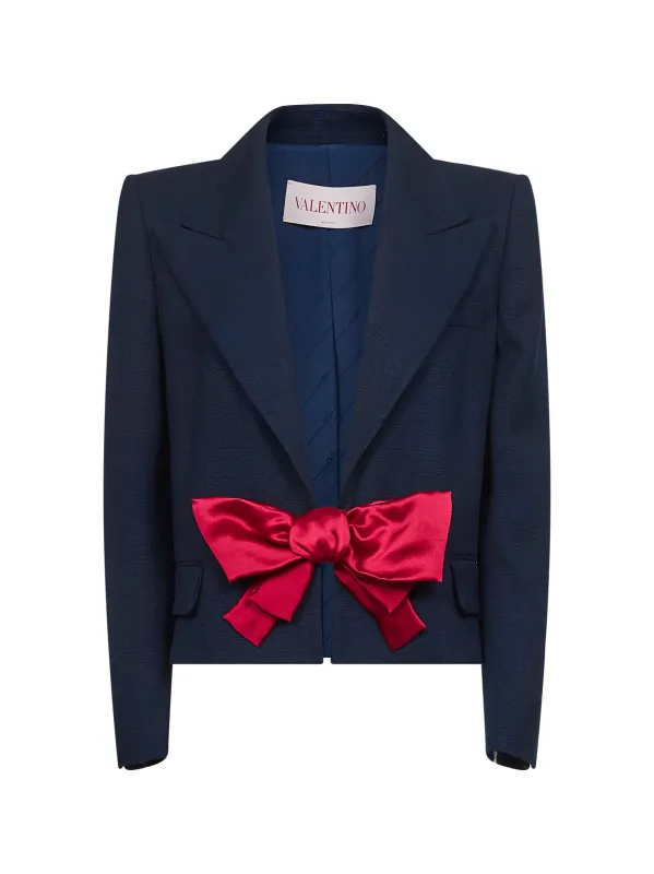 Blue Viscose Jacket with Bow sold by Lord & Taylor