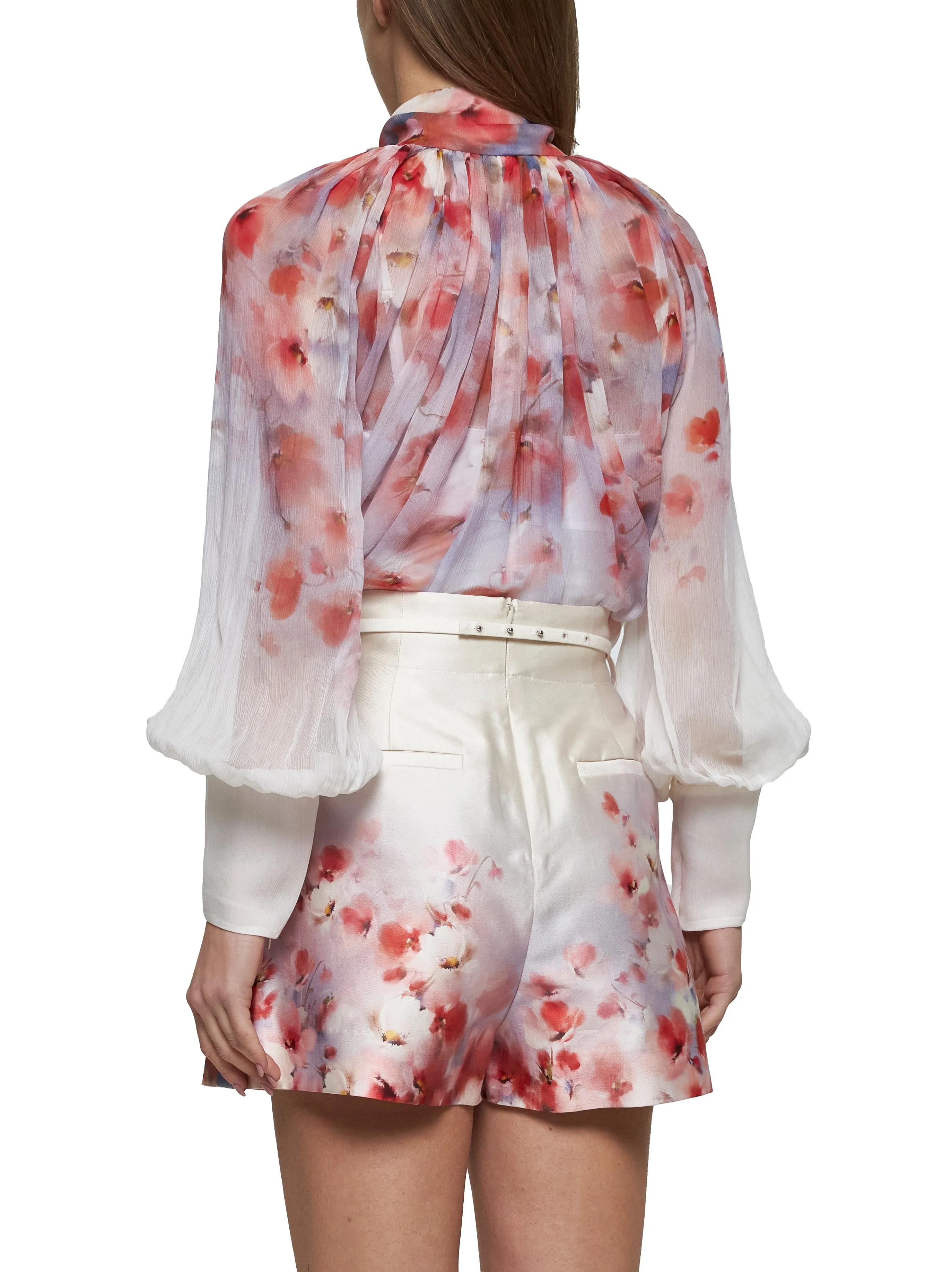 White Silk and Cotton Crush Shorts sold by Lord & Taylor product image thumbnail 4