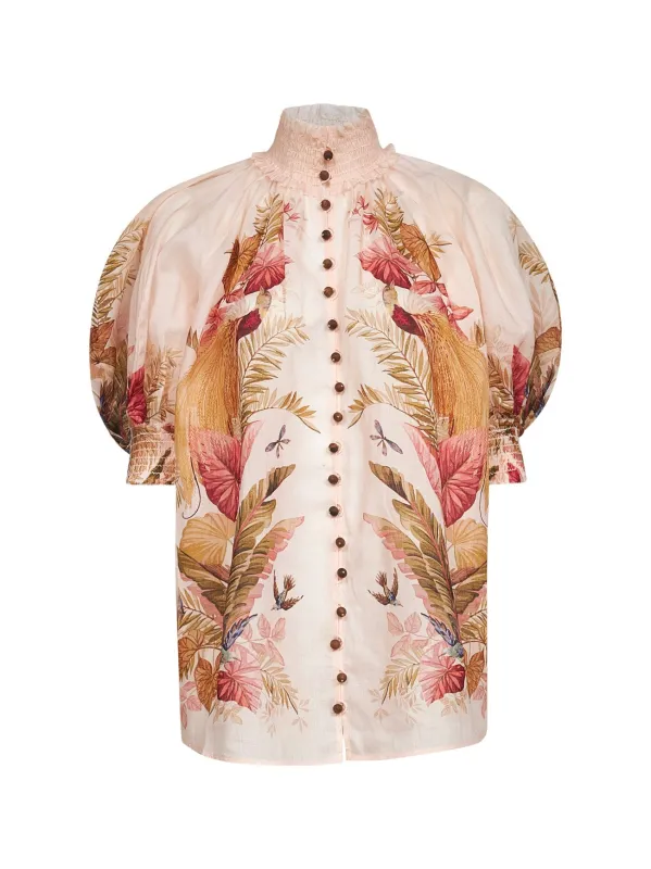 Cream Palm Floral Print Blouse sold by Lord & Taylor