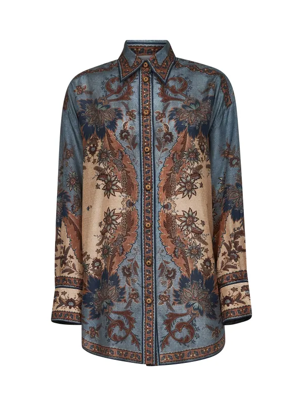 Indienne Floral Habotai Silk Ascension Shirt sold by Lord & Taylor