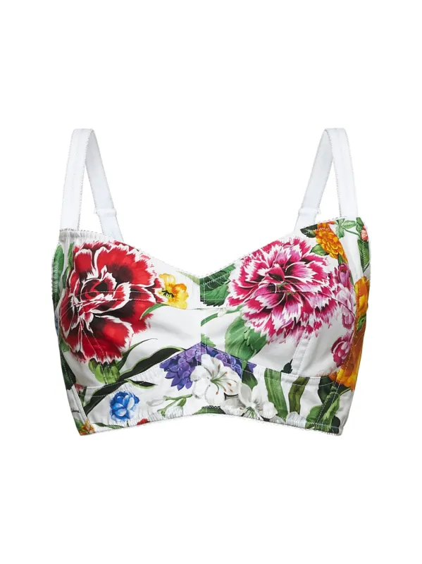 Floral Print Stretch Bralette Top sold by Lord & Taylor