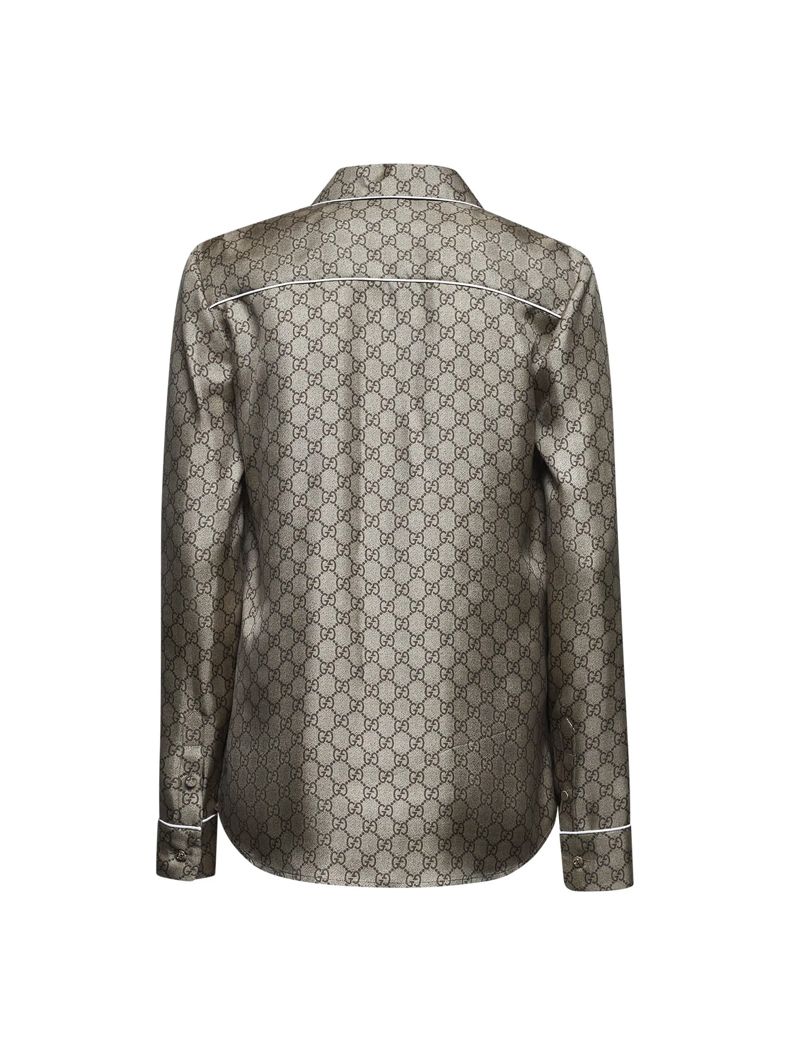 Beige Printed Silk Twill Shirt sold by Lord & Taylor product image thumbnail 2