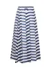 Blue Striped Poplin Midi Skirt sold by Lord & Taylor