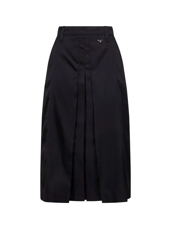 Black Re-Nylon Midi Skirt sold by Lord & Taylor