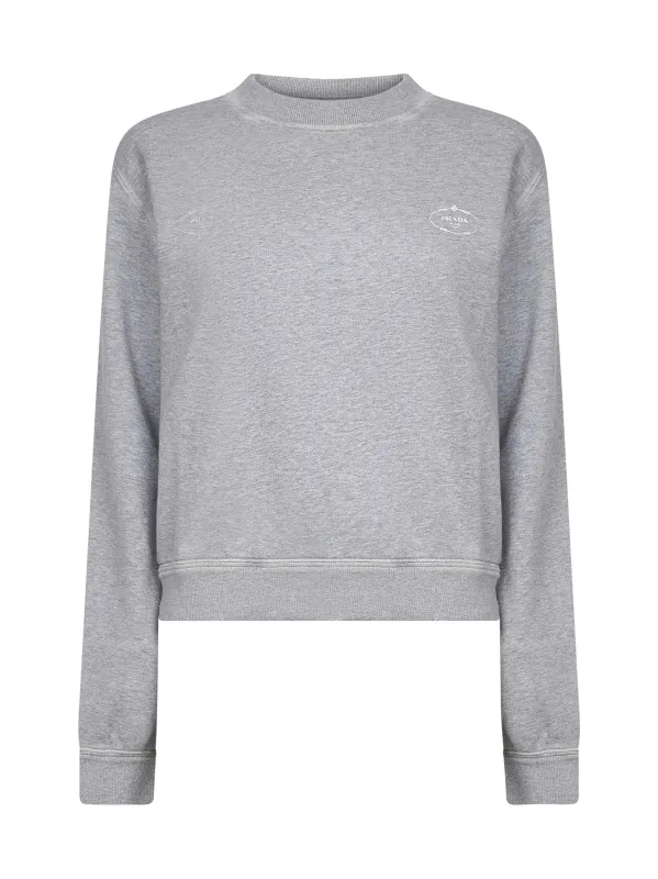 Grey Cotton Logo Crewneck Sweatshirt sold by Lord & Taylor