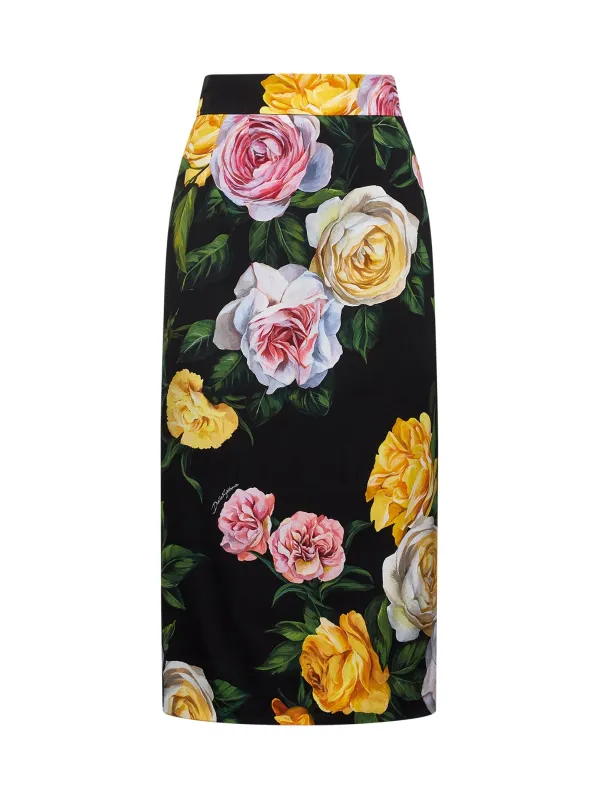 Peony and Rose Print Calf-Length Skirt sold by Lord & Taylor