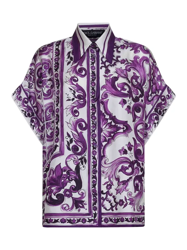 Maiolica Print Twill Shirt sold by Lord & Taylor