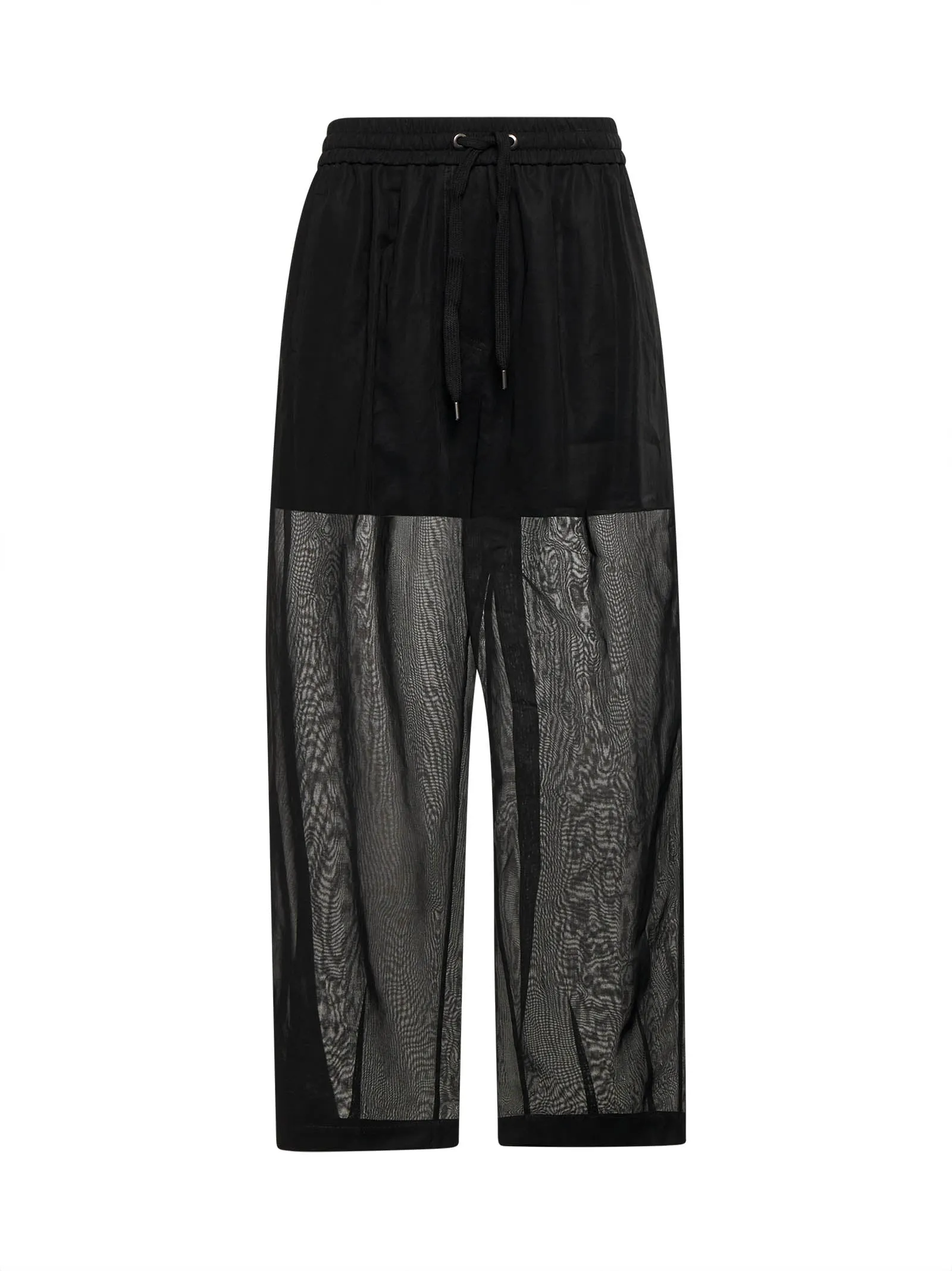 Black Organza Track Trousers sold by Lord & Taylor