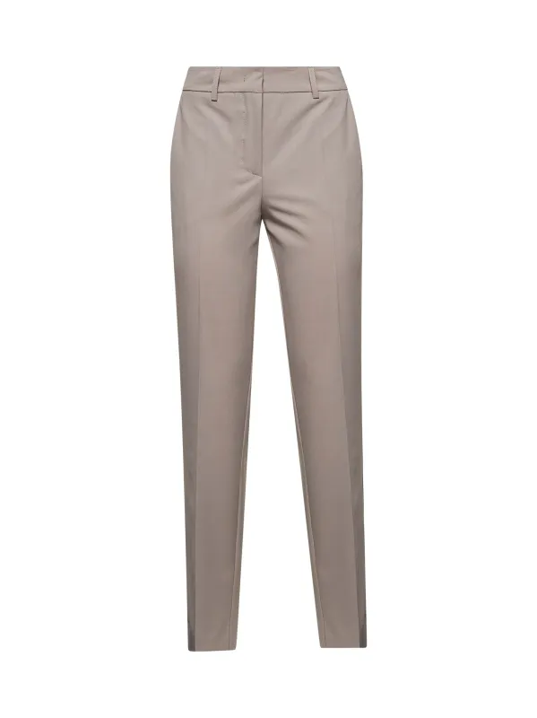 Taupe Cady Pelias Trousers sold by Lord & Taylor