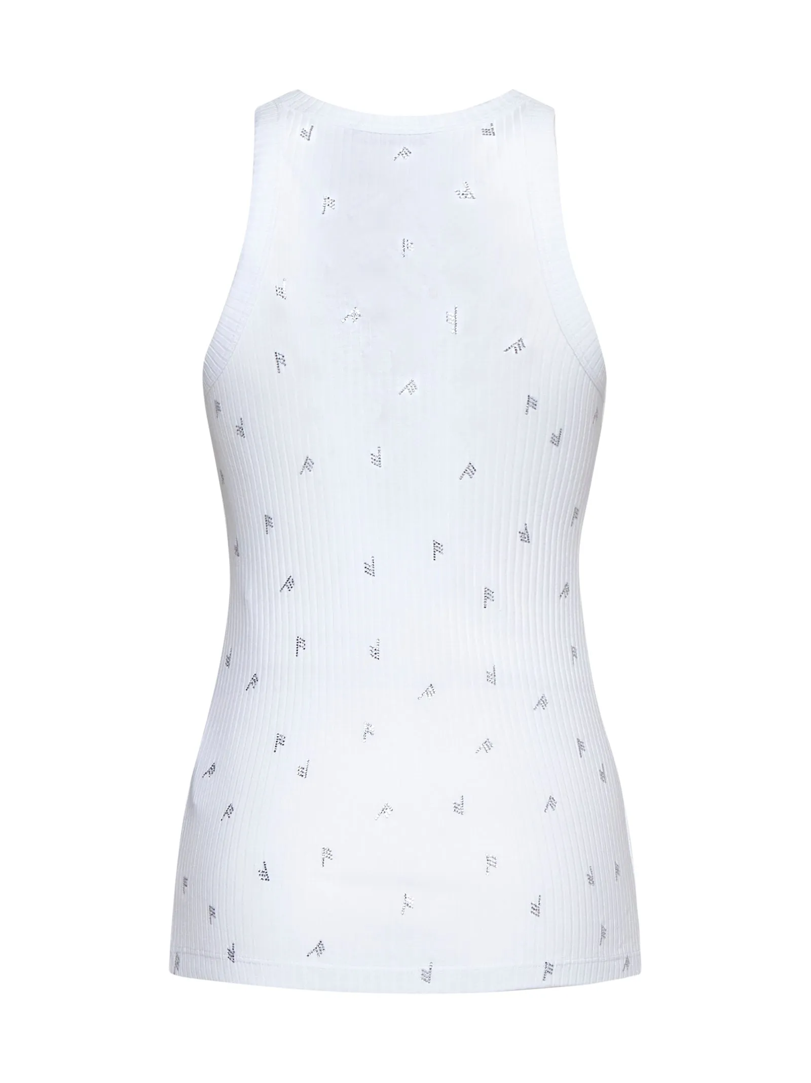 White Ribbed Logo Hotfix Top sold by Lord & Taylor product image thumbnail 2