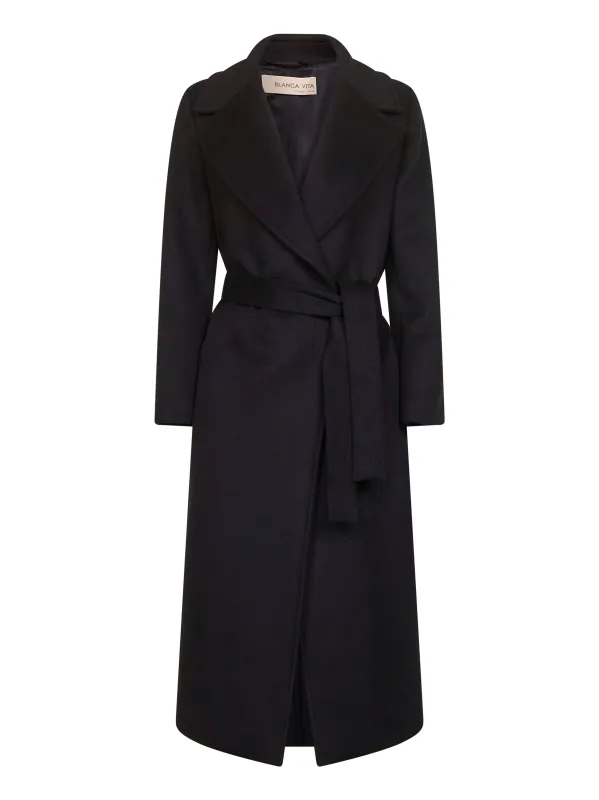 Onyx Wool Blend Calistea Wrap Coat sold by Lord & Taylor