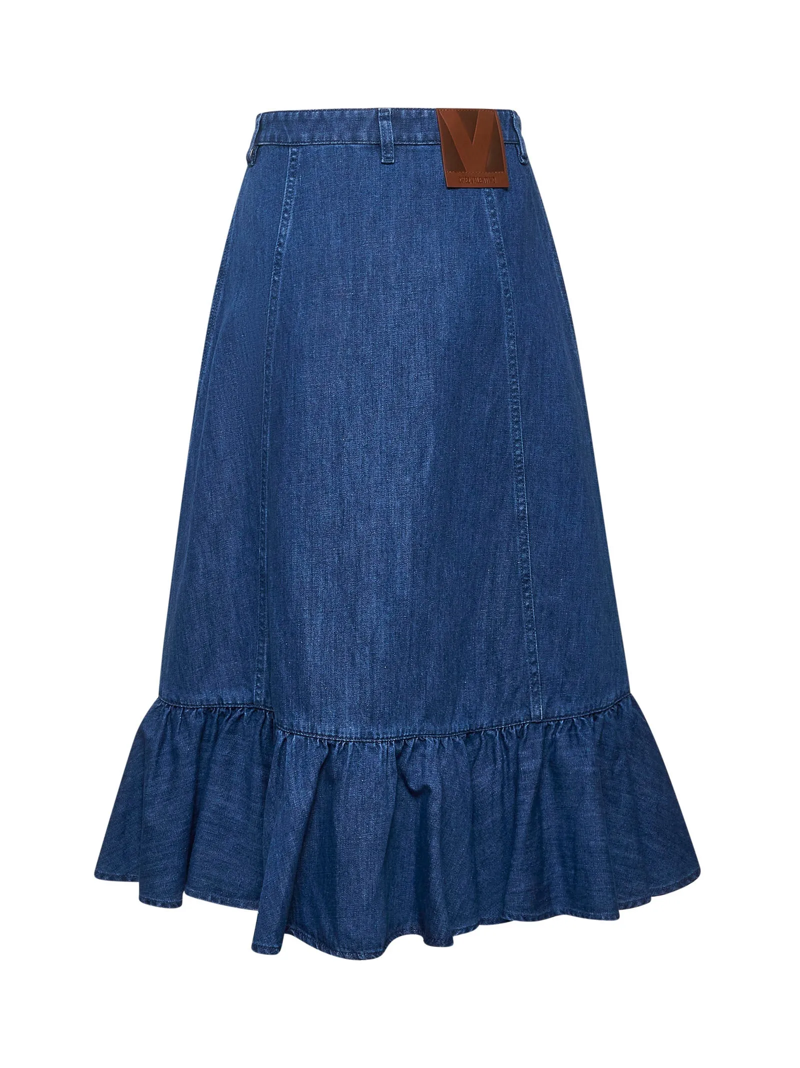 Blue Lightweight Denim Midi Skirt sold by Lord & Taylor product image thumbnail 2