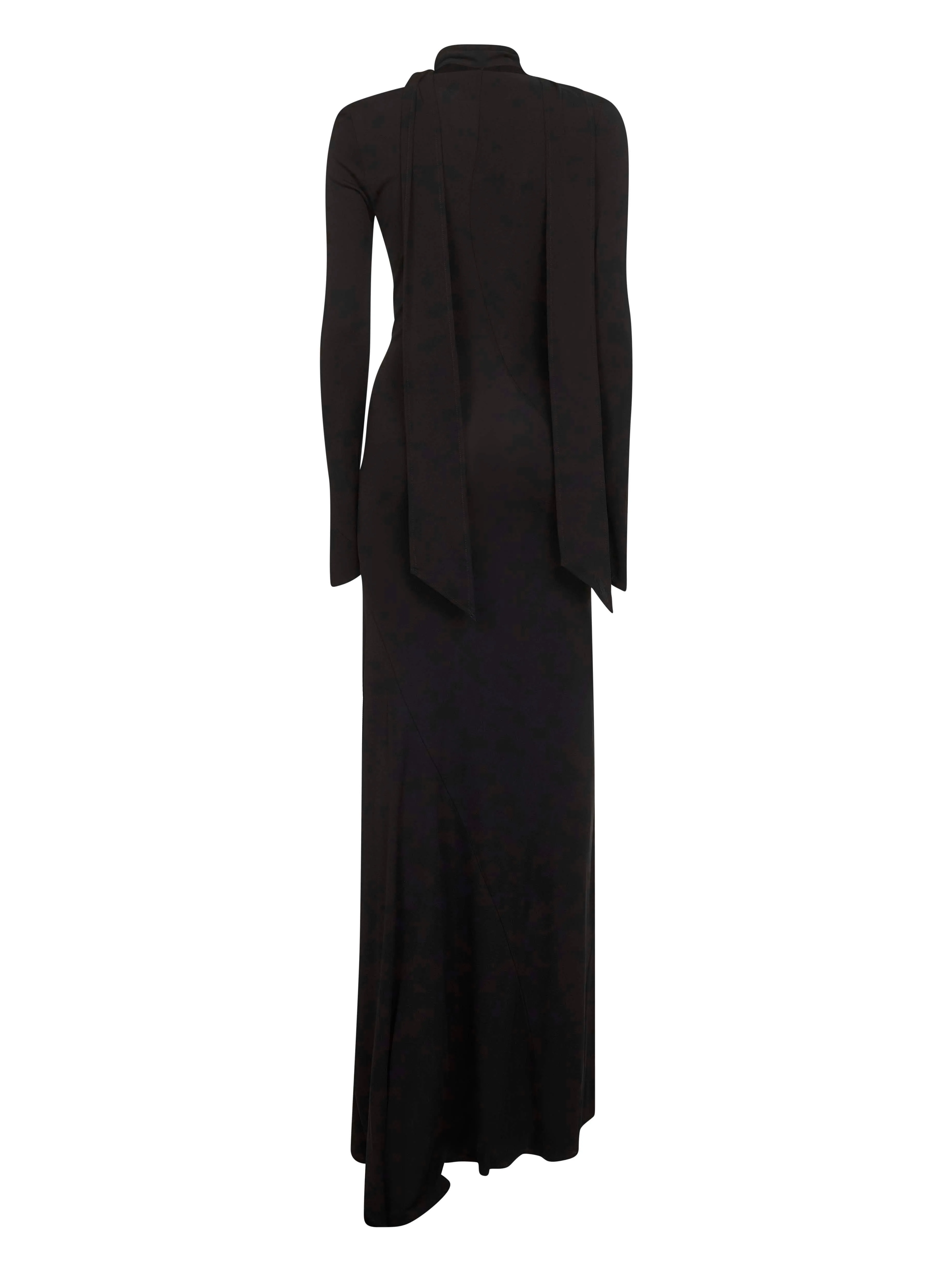 Black Viscose Crepe Long Dress sold by Lord & Taylor product image thumbnail 2