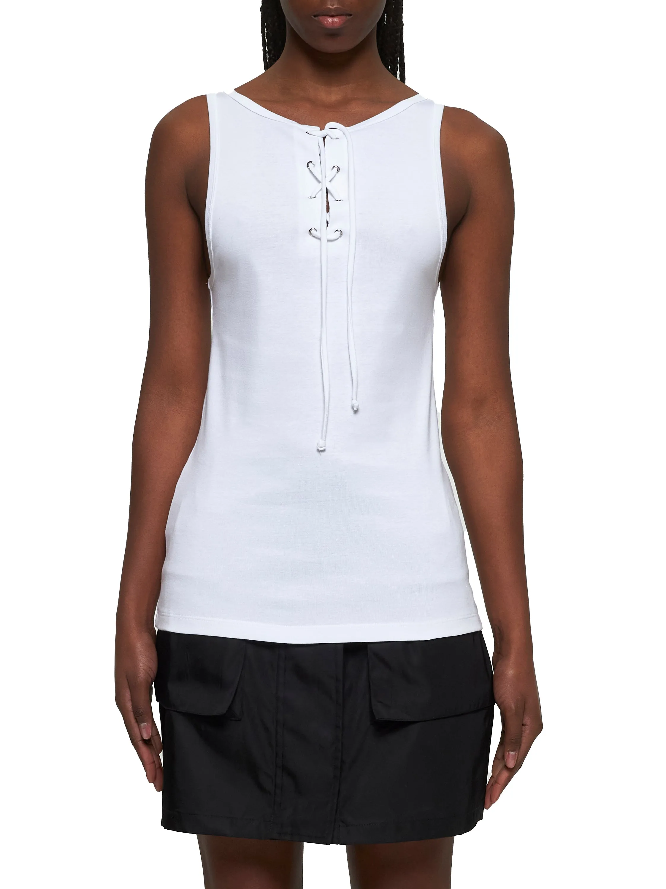 White Cotton Jersey Top sold by Lord & Taylor product image thumbnail 2