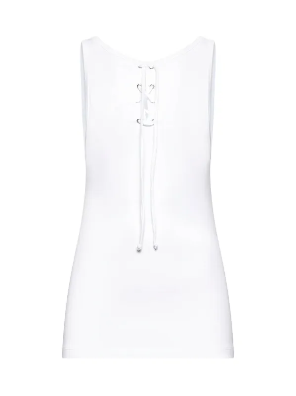 White Cotton Jersey Top sold by Lord & Taylor