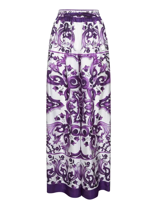 Maiolica Print Twill Trousers sold by Lord & Taylor