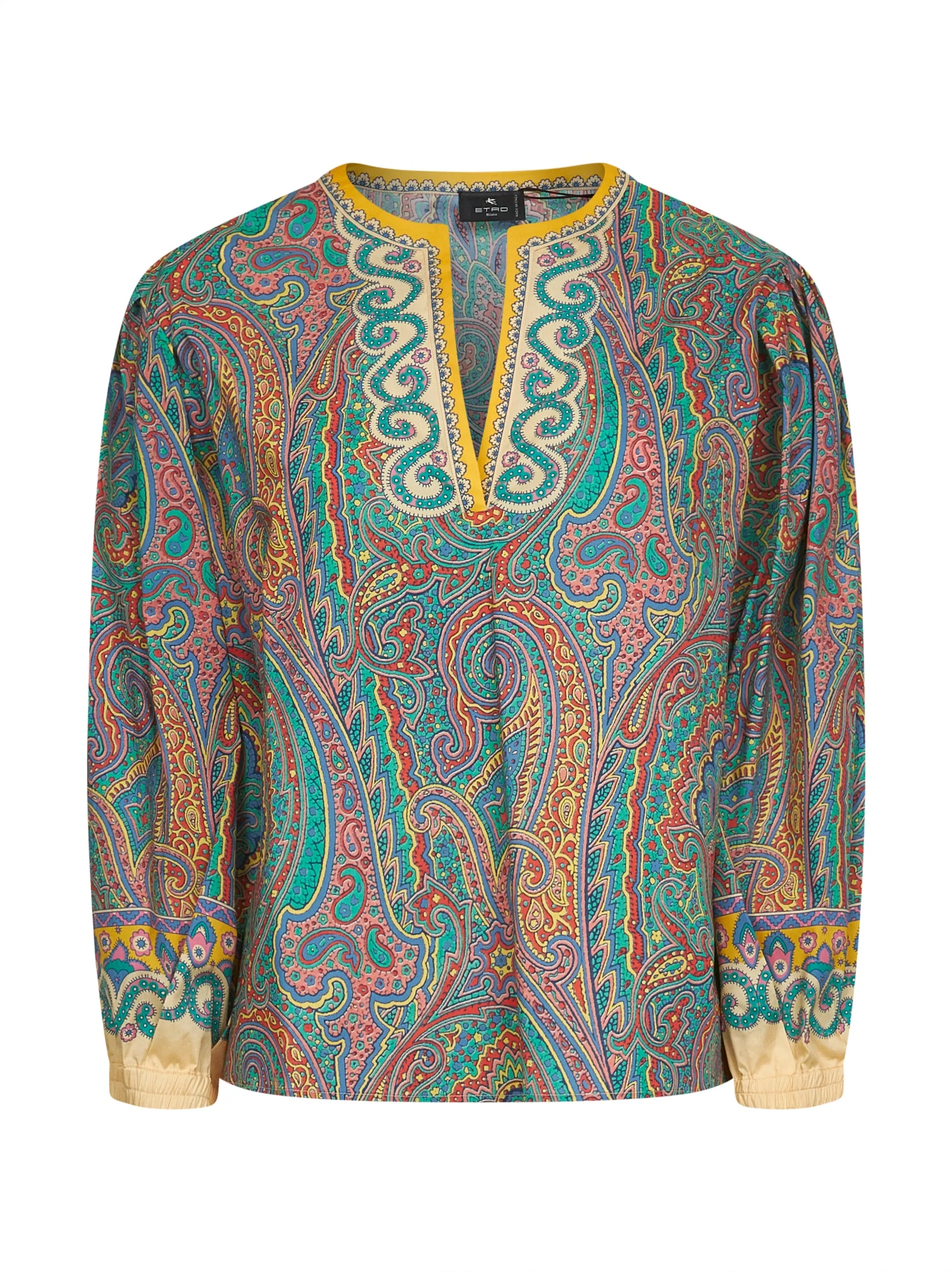 Paisley Print Stretch Cotton Blouse sold by Lord & Taylor