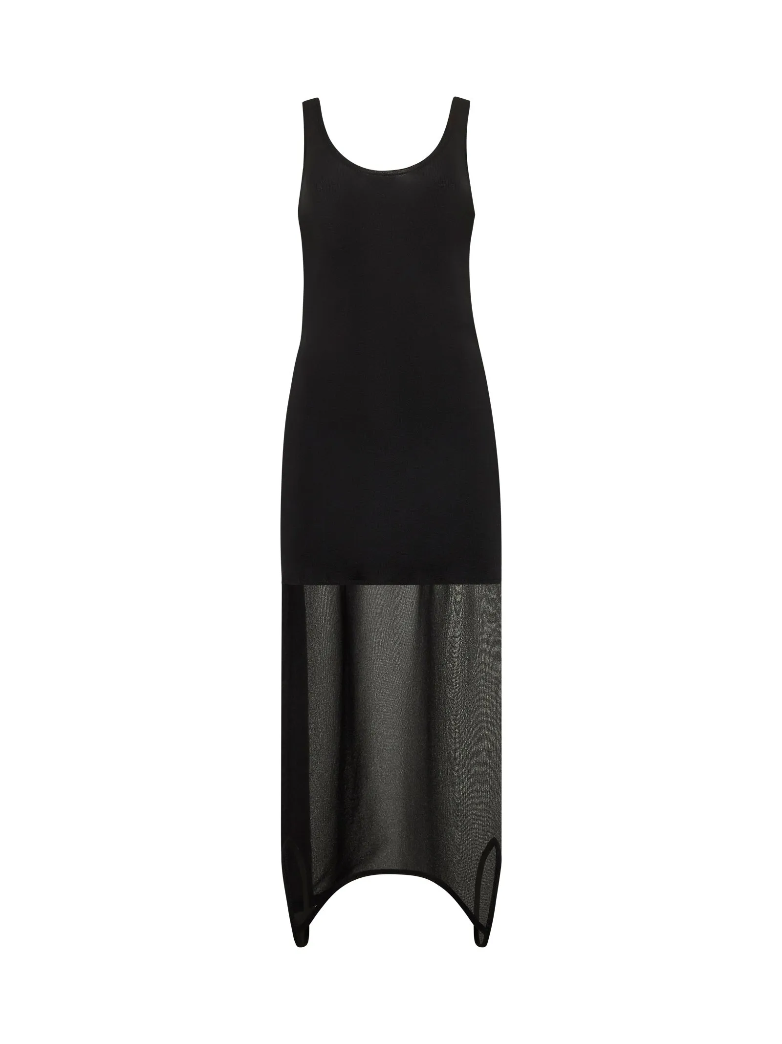 Black Knit Asymmetric Dress sold by Lord & Taylor
