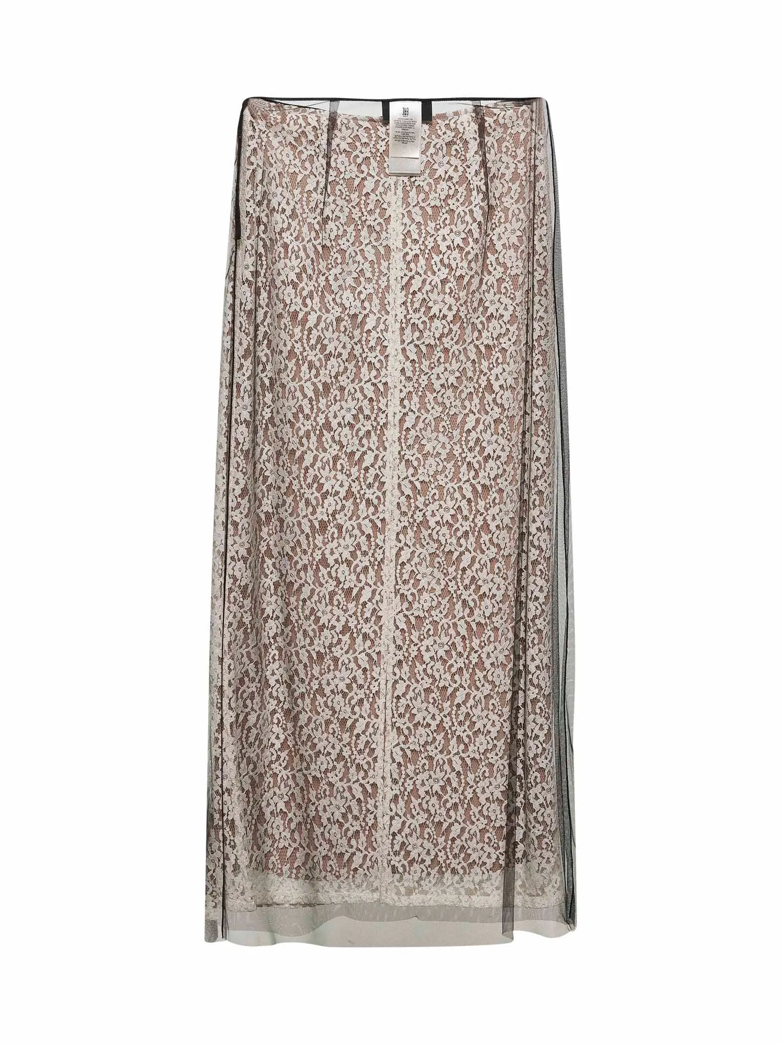 White Floral Lace Layered Midi Skirt sold by Lord & Taylor product image thumbnail 2