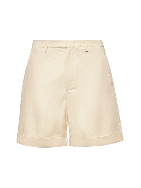 Ecru Cotton and Linen Bermuda Shorts sold by Lord & Taylor