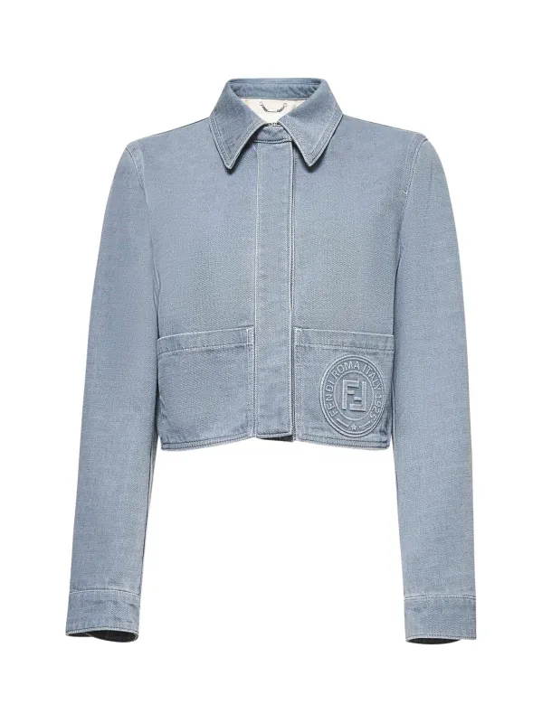 Light Blue Denim Crop Jacket sold by Lord & Taylor
