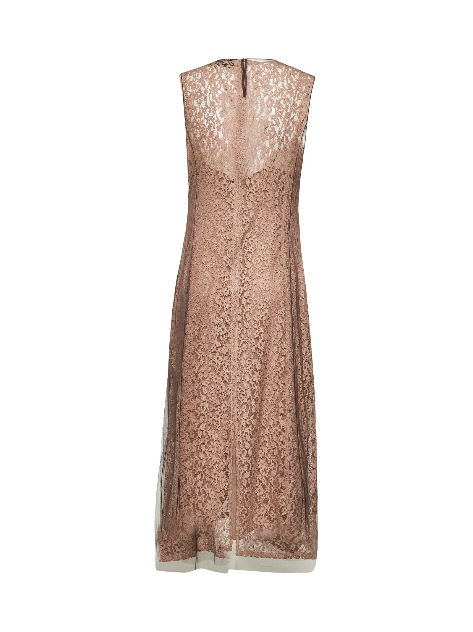 Pink Floral Lace Layered Midi Dress sold by Lord & Taylor product image thumbnail 2