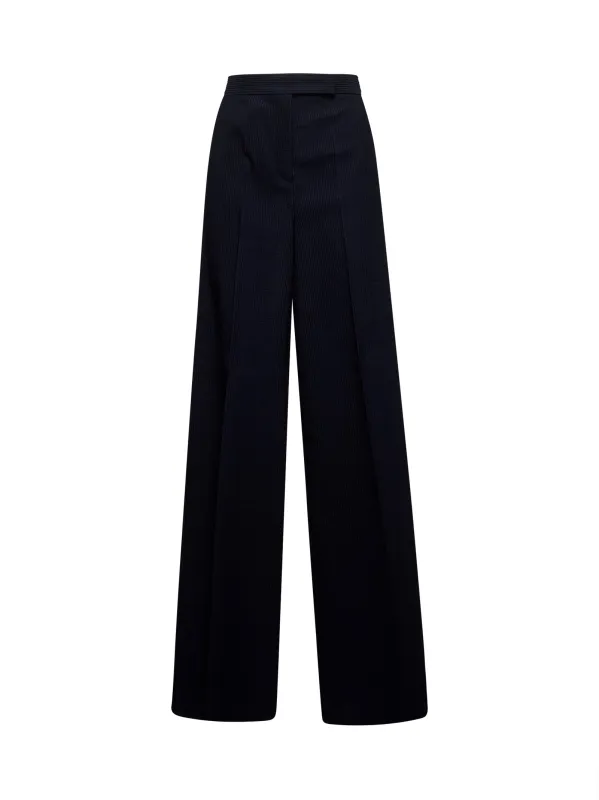 Blue Wool Cordonet Trousers sold by Lord & Taylor