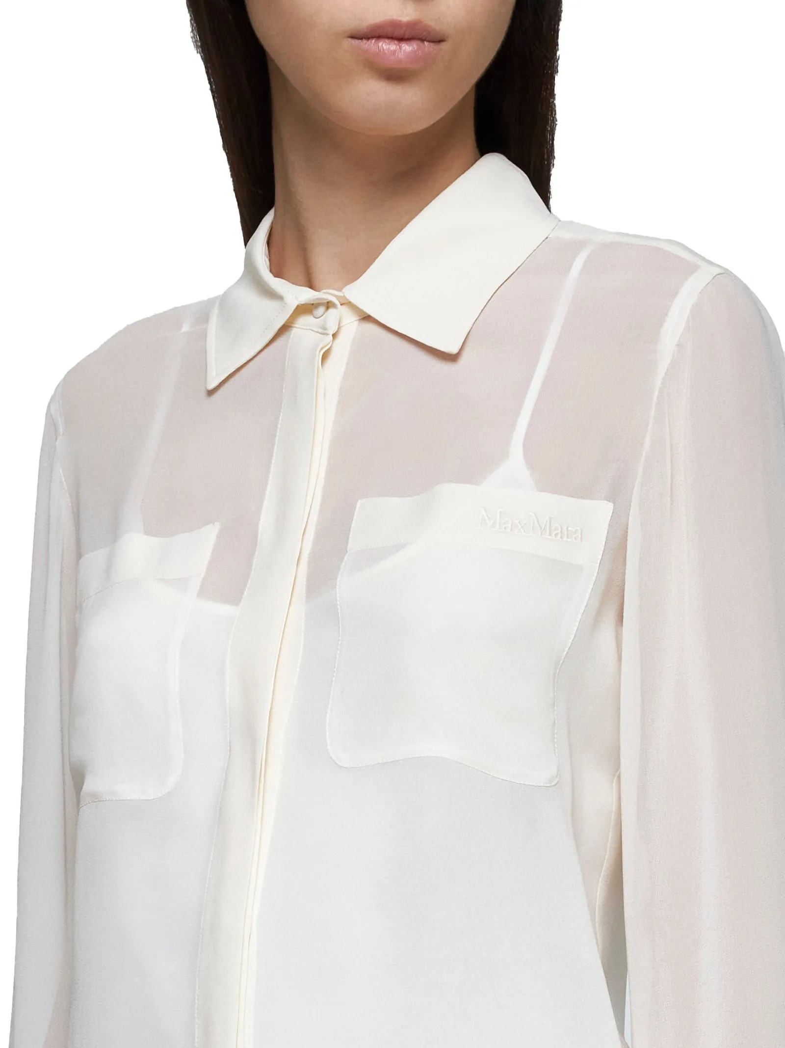 Max Mara Ercole Silk Shirt sold by Lord & Taylor product image thumbnail 4